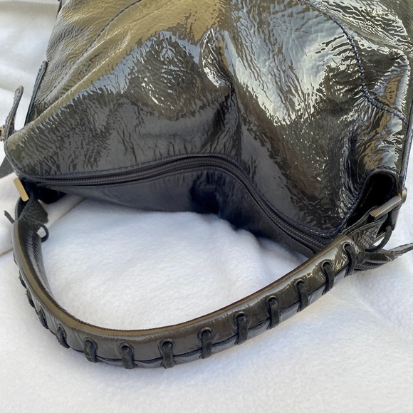 Francisco Biasia charcoal dark gray purse bag STYLISH with a pink dust bag - Picture 10 of 16